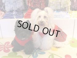 画像2: タータンチェック柄フリルワンピ（レッド）・３号