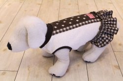 画像5: 星＆チェック柄ラインＴワンピ（ブラウン）・８号