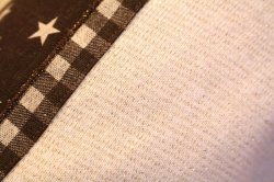 画像6: 星＆チェック柄ラインＴワンピ（ブラウン）・８号