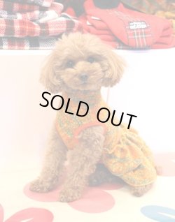 画像2: オレンジチェック柄フリースＴワンピ・２号