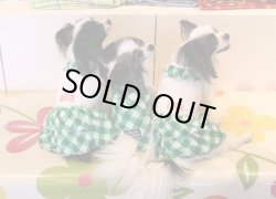 画像2: グリーンチェック柄フリルワンピ・６号