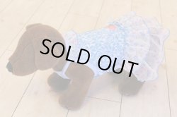 画像3: シフォンフリルのモンステラ柄ワンピ（アクア）・０号