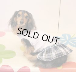 画像2: ケーブルジャガードのチェックフリルワンピ・６号