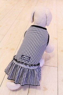 画像4: ツーウェイ☆モノクロ千鳥柄Tワンピ(フェミニン）・３号