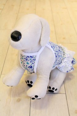 画像4: プチフルール柄キャミワンピ（ブルー）・３号