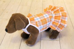 画像4: リフレッシュ☆チェック柄ワンピ（オレンジ）・０号