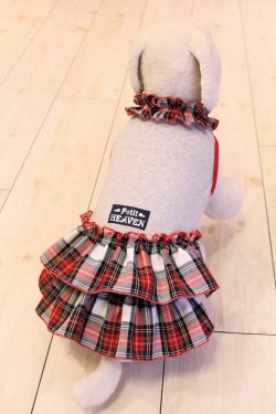 画像4: スクールチェック柄フリルワンピ（レッド）・４号