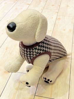 画像4: 千鳥柄ニットタンク（ブラウン）・９号