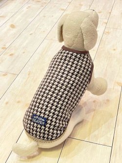 画像5: 千鳥柄ニットタンク（ブラウン）・９号