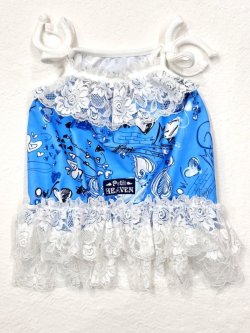 画像1: ツーウェイ★ブルーハート柄ガーリービスチェ・７号