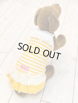 画像6: ツーウェイ☆山吹ボーダー柄ガーリーワンピ・９号