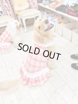 画像9: 綿混☆ピンクチェック柄ワンピ・５号