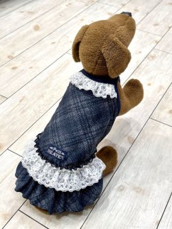 画像9: ハイテンション☆デニム風チェック柄ガーリーワンピ・１０号