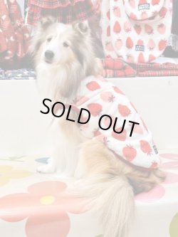 画像5: いちご柄マイクロフランネルタンク(ホワイト)・５号