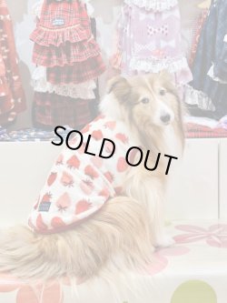 画像7: いちご柄マイクロフランネルタンク(ホワイト)・５号