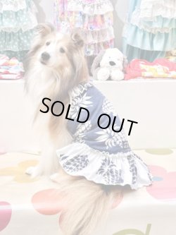 画像4: パイナップル柄キャミワンピ（ネイビー）・８号