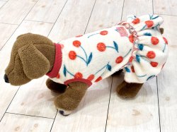 画像13: さくらんぼ柄マイクロフランネルワンピ(ピンクベージュ)・１０号