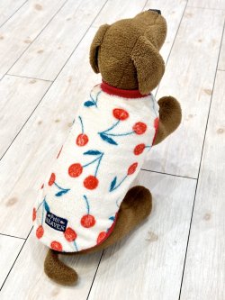 画像7: さくらんぼ柄マイクロフランネルタンク(ピンクベージュ)・４号