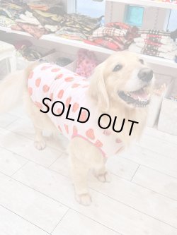 画像4: ストロベリー柄マイクロフランネルタンク(ピンク）・１０号