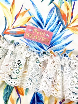 画像8: ライトツーウェイ☆ストレリチア柄ガーリーワンピ（アイボリー）・８号