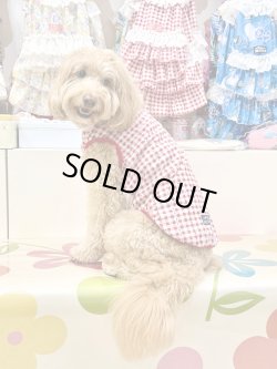 画像9: レースコットン☆ギンガム柄タンク（レッド）・７号