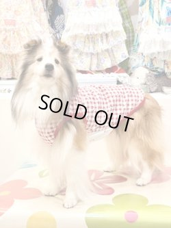 画像3: レースコットン☆ギンガム柄タンク（レッド）・７号