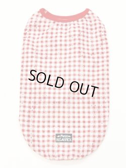 画像1: レースコットン☆ギンガム柄タンク（レッド）・７号