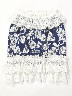 画像1: ツーウェイ☆ネイビーボタニカル柄ガーリービスチェ・５号
