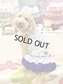 画像7: パープルローズ柄ガーリーワンピ・１号