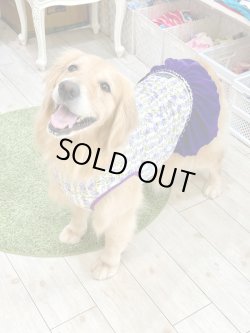 画像4: パープルローズ柄フェミニンワンピ・９号