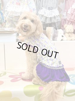 画像11: パープルローズ柄フェミニンワンピ・９号