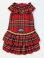 画像1: レッドタータン☆共布２段ガーリーワンピ・４号 (1)