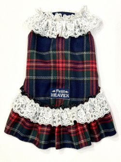 画像1: ネイビータータン☆レース付きガーリーワンピ・２号