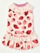 フワフワいちご柄フランネル☆ガーリーワンピ(ピンク)・３号