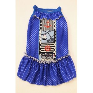 画像: ツーウェイ☆ピンドット柄ワンピ（ブルー）・０号