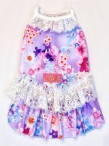 画像: ツーウェイ☆フラワーガーデン柄ガーリーワンピ（ラベンダー）・２号