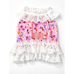 画像: ツーウェイ☆ビオラ柄ビスチェ・２号