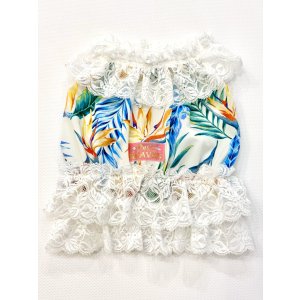 画像: ライトツーウェイ☆ストレリチア柄ビスチェ（アイボリー）・３号