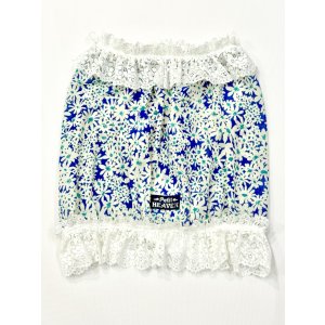 画像: プチフルール柄キュートビスチェ（ブルー）・９号