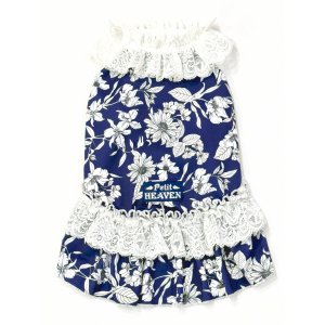 画像: ツーウェイ☆ネイビーボタニカル柄ガーリーワンピ・２号