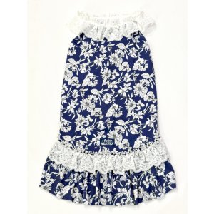 画像: ツーウェイ☆ネイビーボタニカル柄ガーリーワンピ・９号