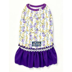 画像: パープルローズ柄フェミニンワンピ・２号