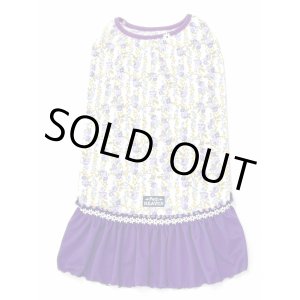 画像: パープルローズ柄フェミニンワンピ・９号