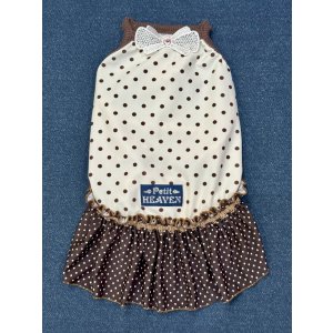 画像: ツーウェイ☆ショコラドット柄フェミニンワンピ・２号