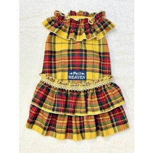 画像: イエロータータン☆共布２段ガーリーワンピ・２号