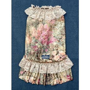 画像: ツーウェイ☆ガーデンテラス柄ガーリーワンピ（ブラウン）・６号