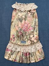 画像: ツーウェイ☆ガーデンテラス柄ガーリーワンピ（ブラウン）・１０号