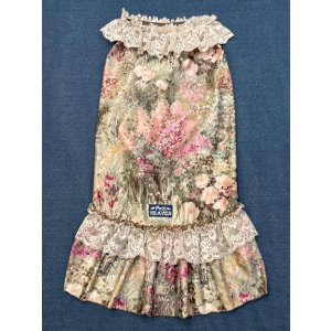 画像: ツーウェイ☆ガーデンテラス柄ガーリーワンピ（ブラウン）・９号