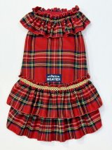 画像: レッドタータン☆共布２段ガーリーワンピ・３号