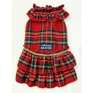 画像: レッドタータン☆共布２段ガーリーワンピ・２号